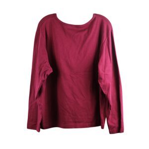 Sonoma Jean Co Red Womens Long Sleeve Shirt Pullover 2X 058